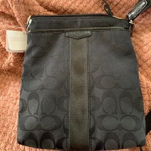 NWT black authentic Coach crossbody purse